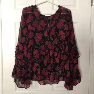 American Eagle floral blouse